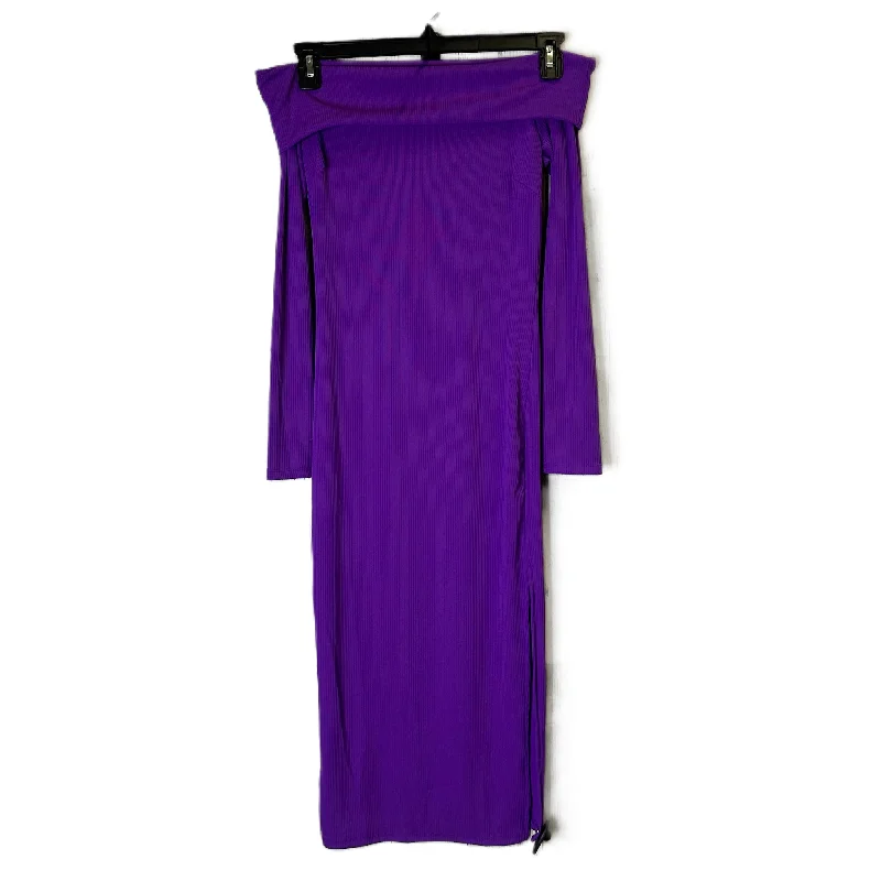 Discount Mania Dress Casual Maxi By Haute Monde In Purple, Size: S
