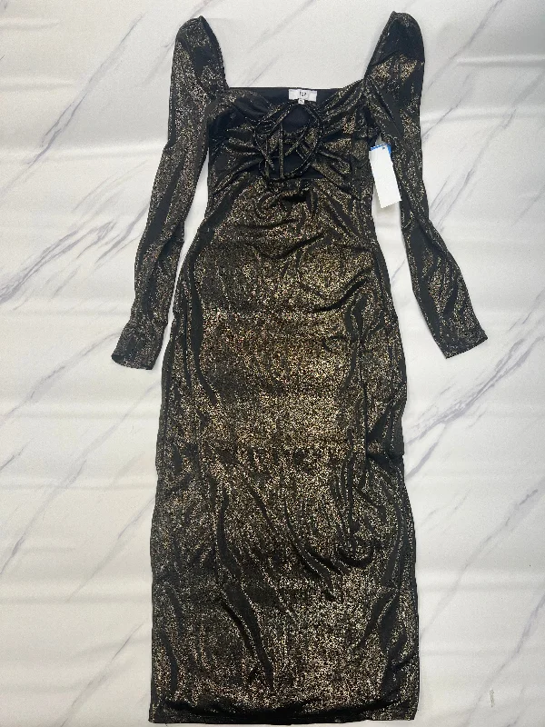 Special Discount Dress Party Midi By Cma In Gold, Size: Xs