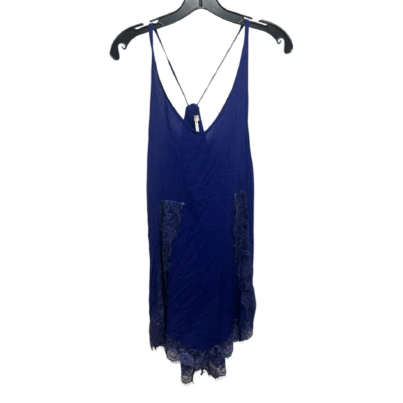 Instant Discount Lace Slip Dress Casual Short By Free People In Blue, Size: M