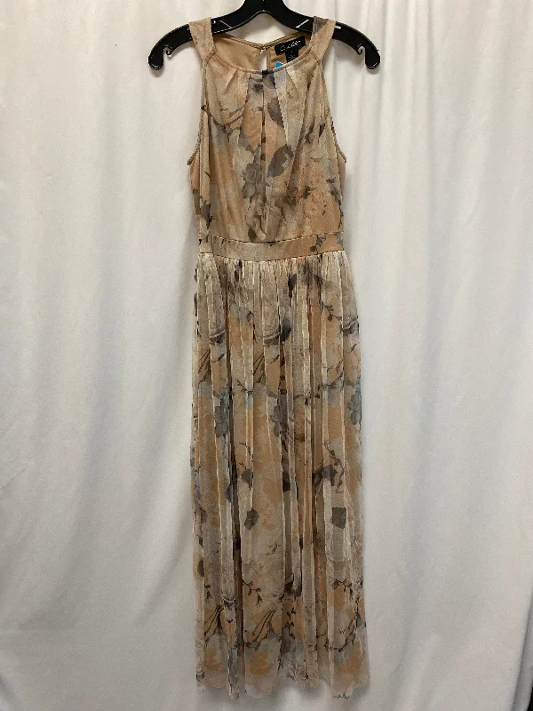 Bonus Savings Dress Casual Maxi By Clothes Mentor In Brown & Grey, Size: S