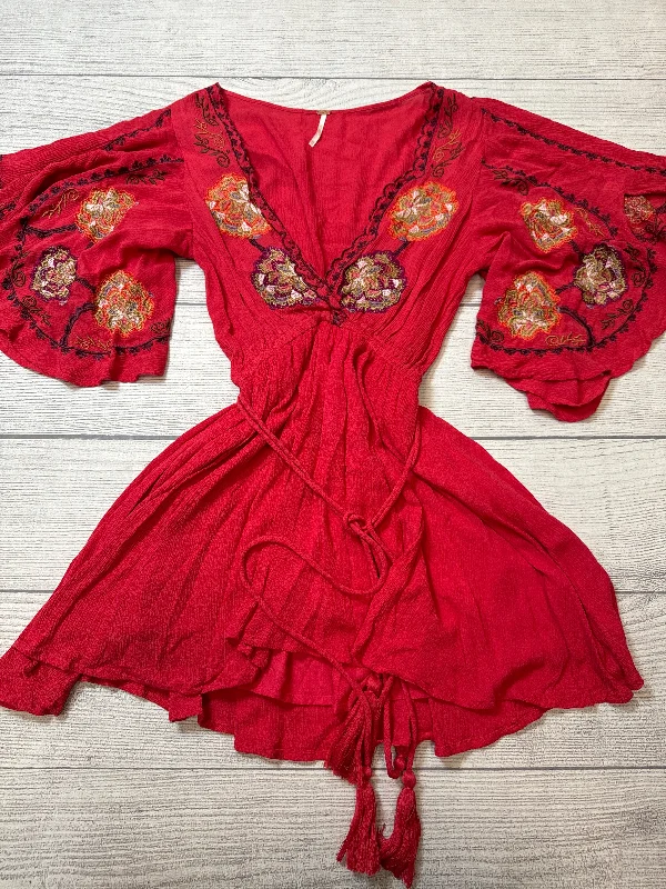 Markdowns Dress Casual Short By Free People In Red, Size: Xs