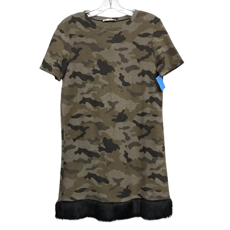 Clearance Event Dress Casual Short By Zara In Camouflage Print, Size:M