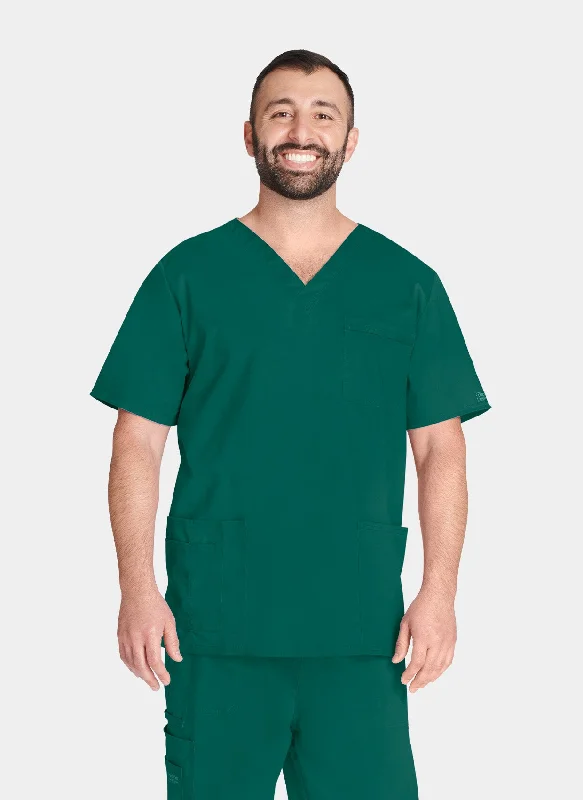 Members Only Cherokee Core Stretch Unisex V-Neck Scrub Top WWE4725 - Hunter