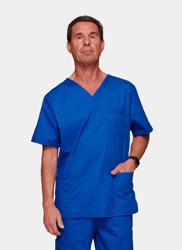Limited Time Offer Cherokee Core Stretch Unisex V-Neck Scrub Top WWE4725 - Royal