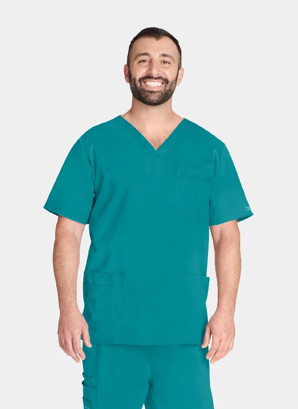 Major Savings Cherokee Core Stretch Unisex V-Neck Scrub Top WWE4725  - Teal