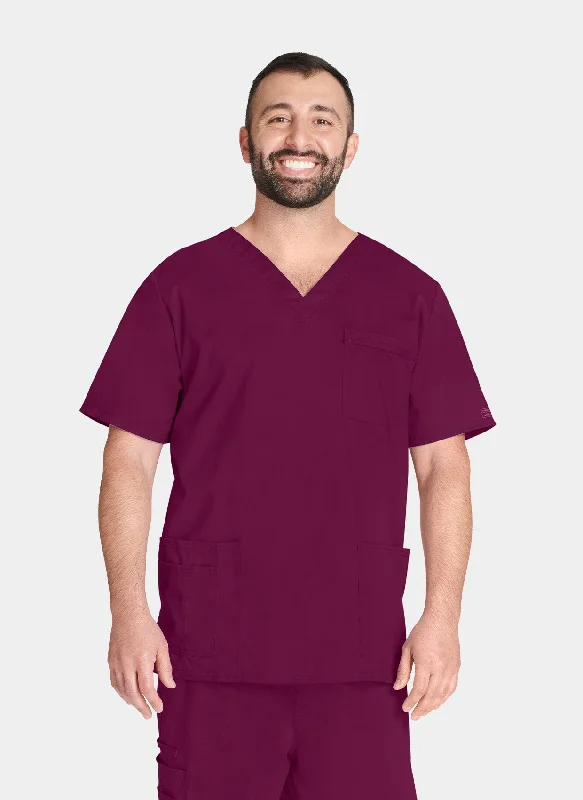 Price Drop Cherokee Core Stretch Unisex V-Neck Scrub Top WWE4725  - Wine