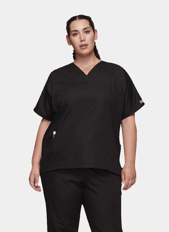 Massive Deals Cherokee Unisex Scrub Top - Black