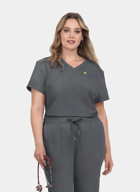 Shop and Save Koi Cureology Aura Scrub Top - Pewter