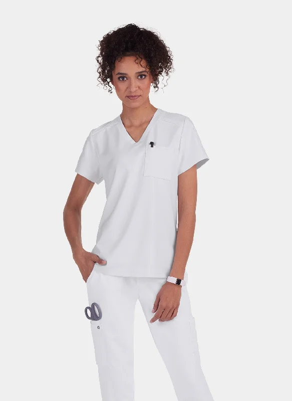 Stock Clearance Koi Cureology Aura Scrub Top - White