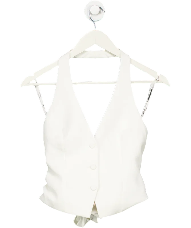 While Supplies Last Kookai White Oyster Vest Top UK 4