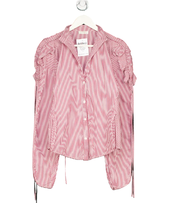 Price Rollback Petersyn Red Stripe Tie Shirt UK S