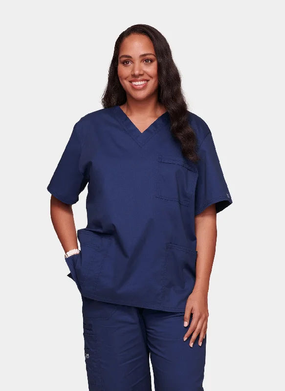 New Arrival Cherokee Core Stretch Unisex V-Neck Scrub Top WWE4725 - Navy