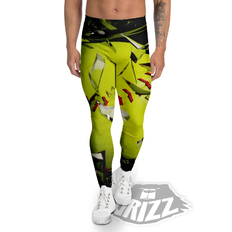 Savings Galore 3D Baseballs Print Men's Leggings