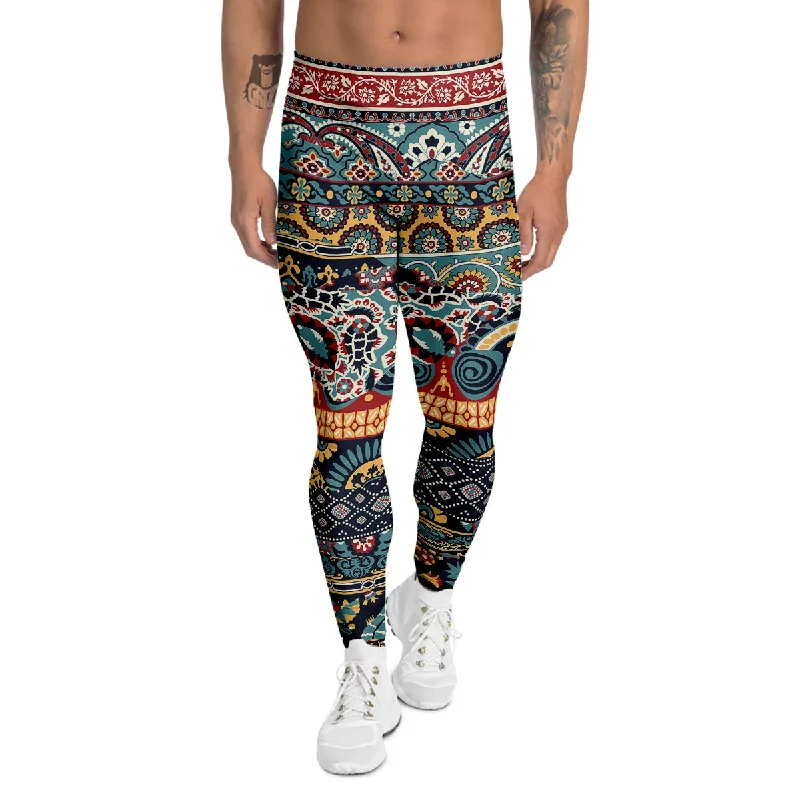 Lowest Prices Abstract Arabian Paisley Print Men's Leggings