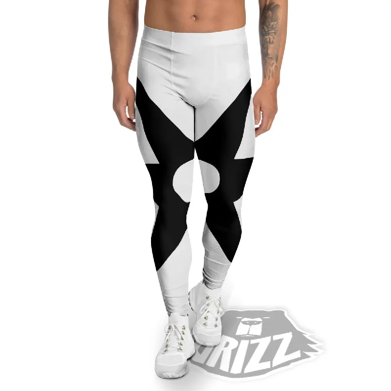 Savings Alert African Adinkra Symbols White And Black Men's Leggings