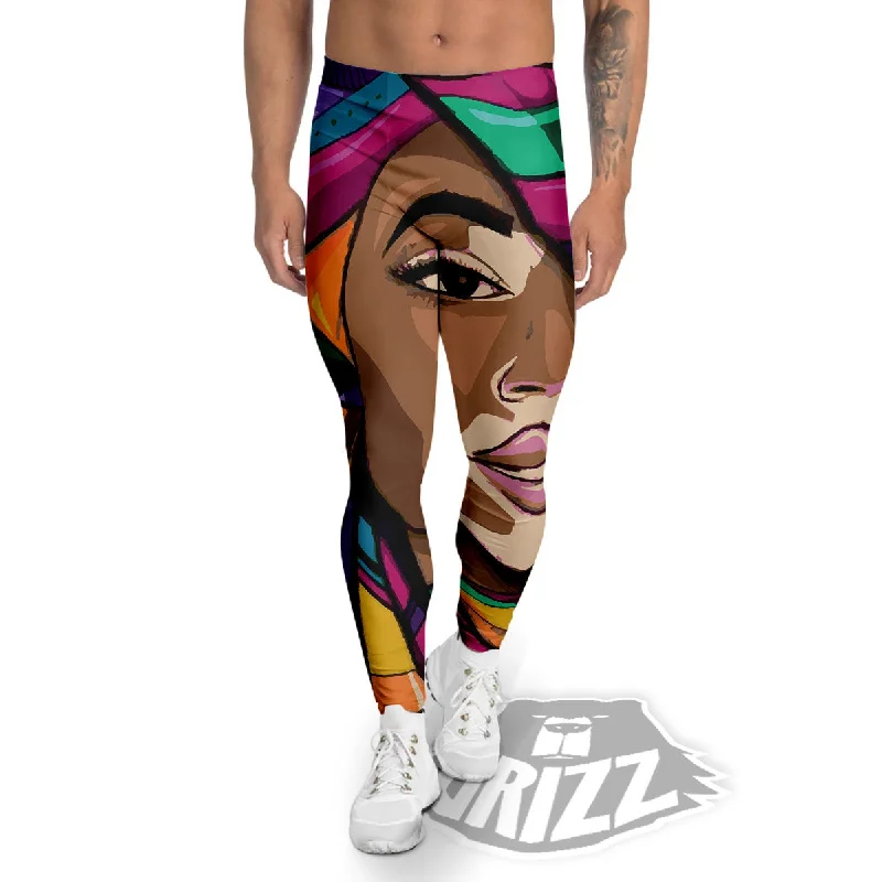 Discount Extravaganza African Girl Art Print Men's Leggings