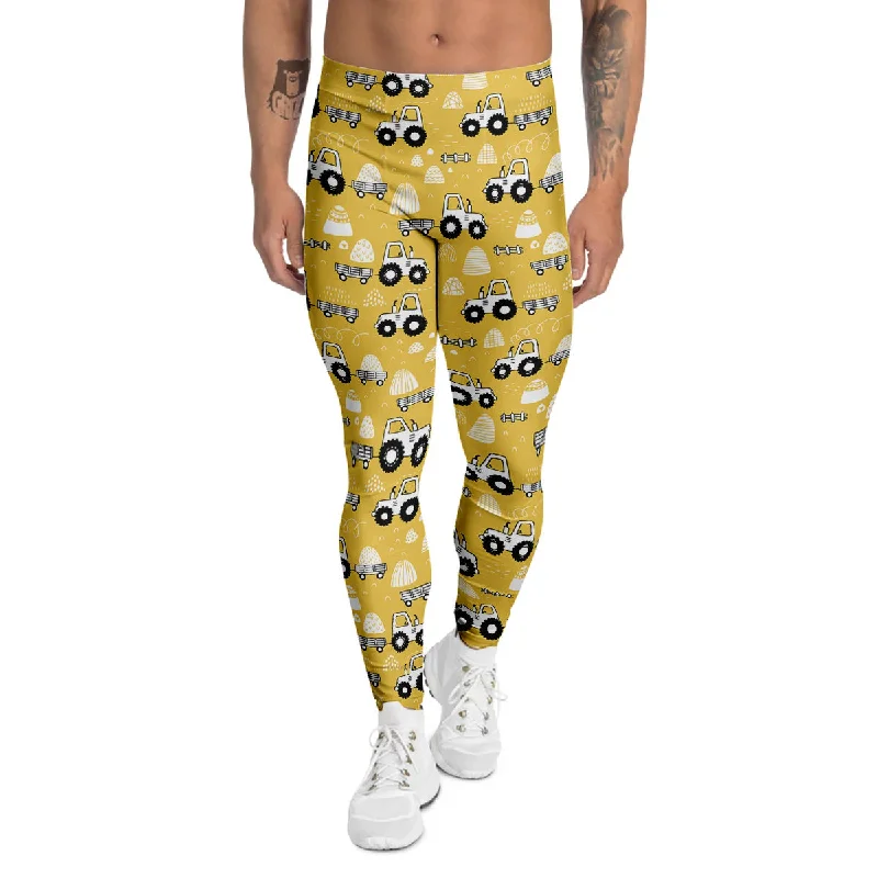 Early Access Agricultural Farming Tractor Print Pattern Men's Leggings