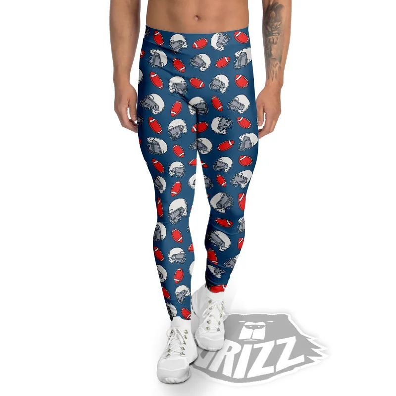 Super Sale American Football Print Pattern Men's Leggings