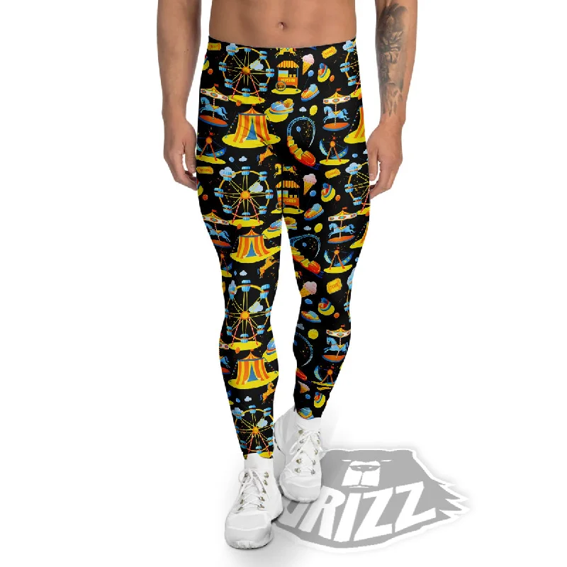 Lowest Price Amusement Park Entertainment Print Pattern Men's Leggings