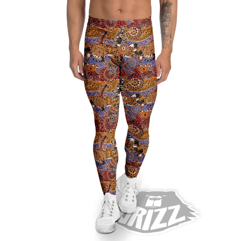 Bargain Prices Animals Aboriginal Print Pattern Men's Leggings