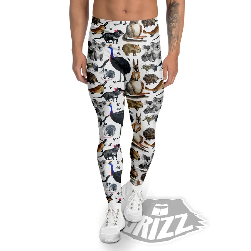 Special Savings Animals Australian Print Pattern Men's Leggings