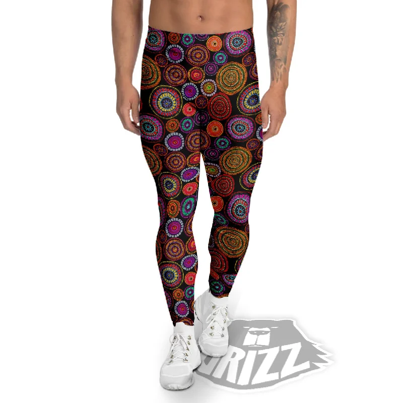 Price Reduction Art Australian Aboriginal Print Pattern Men's Leggings