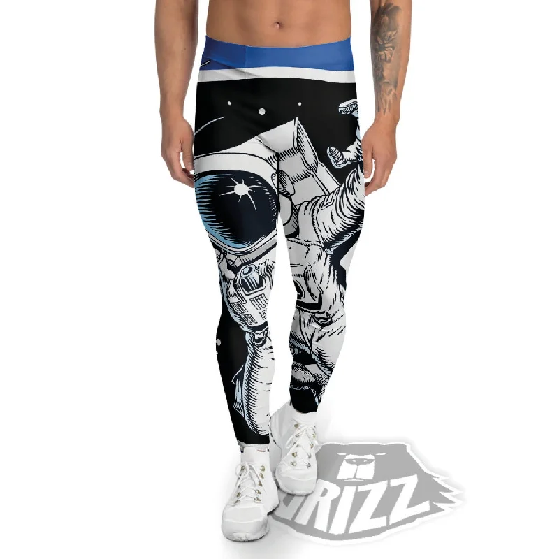 Huge Discounts Astronaut In The Space Print Men's Leggings