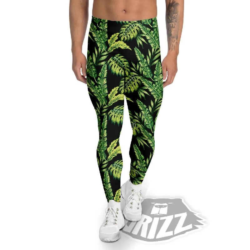 Unmissable Offer Banana Palm Leaf Print Pattern Men's Leggings