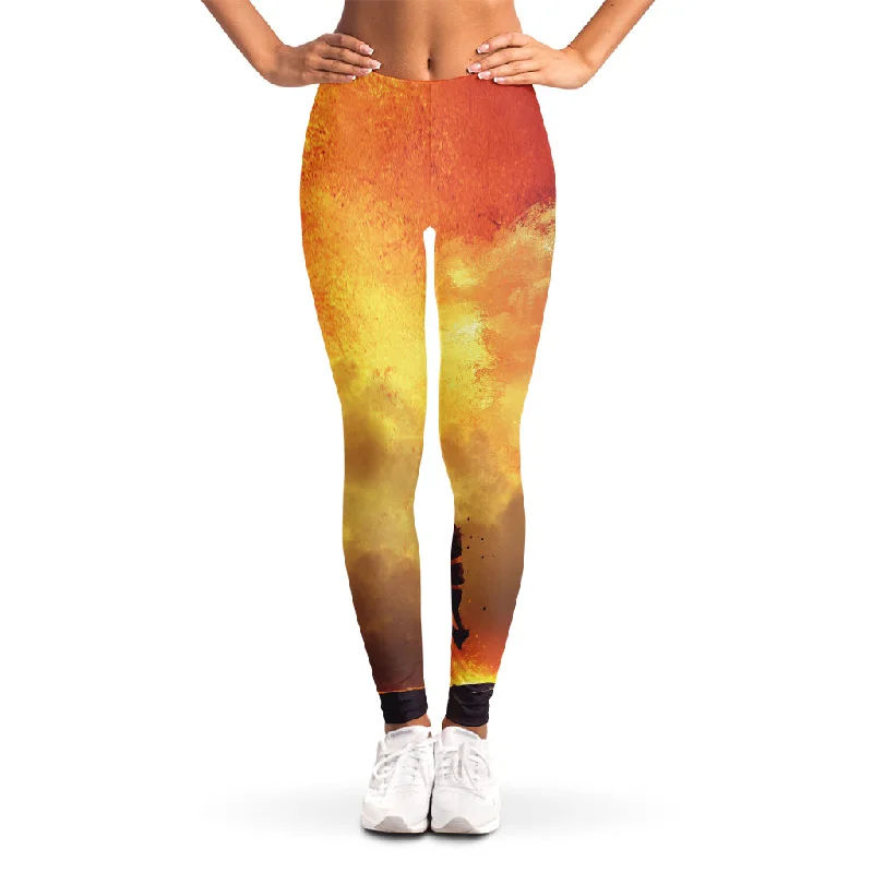 Must-Have Deals Brave Firefighter With Axe Print Women's Leggings