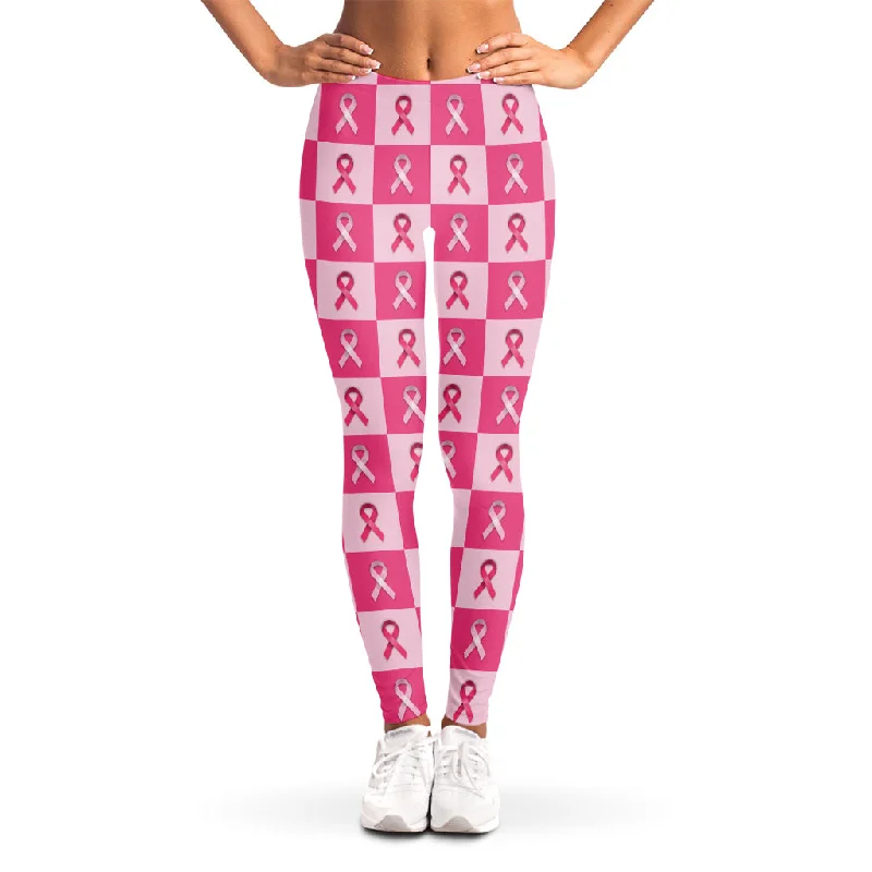 Great Bargains Breast Cancer Awareness Pattern Print Women's Leggings