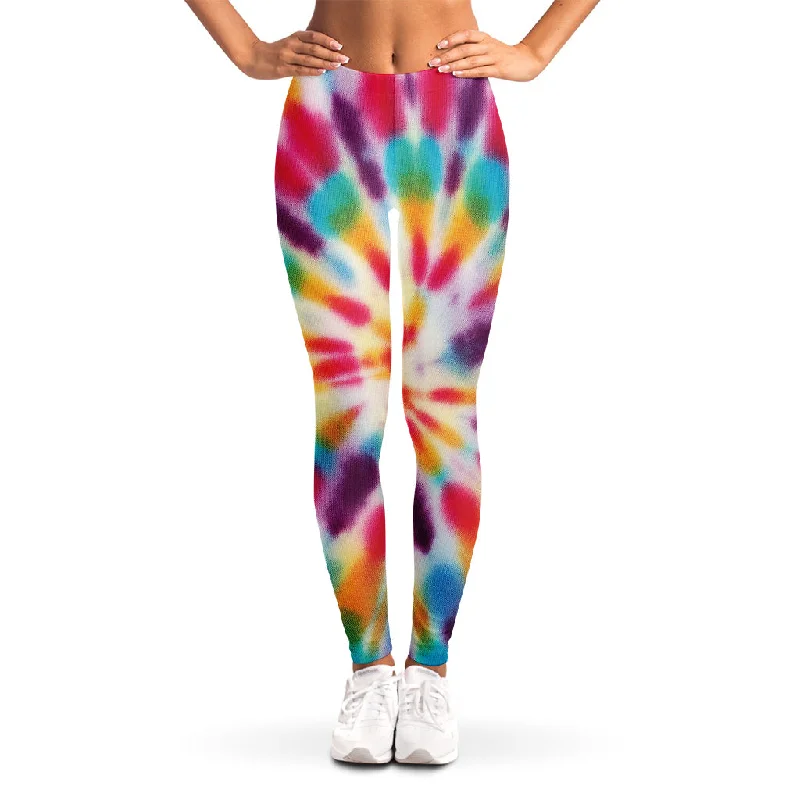 Quick Sale Bright Swirl Tie Dye Print Women's Leggings