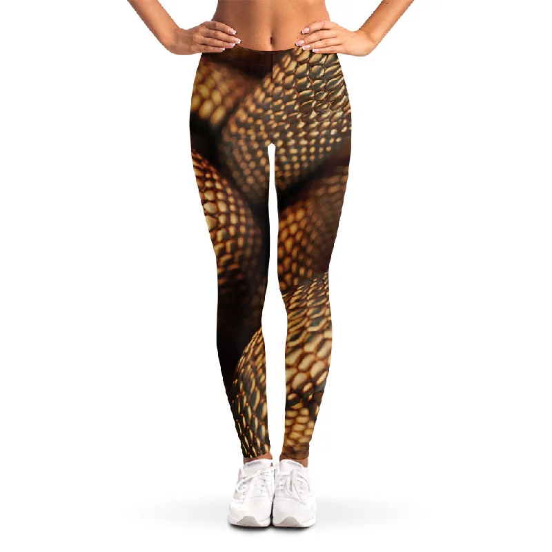 Savings Galore Bronze Snake Print Women's Leggings