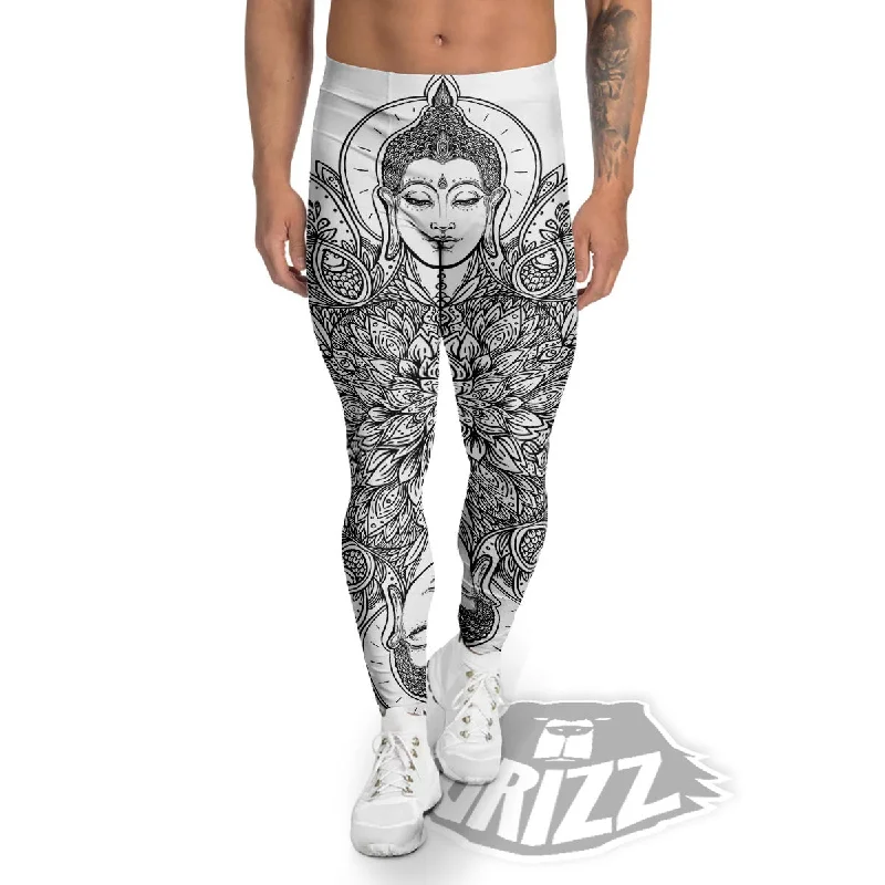 Savings Galore Buddha Face Ornate Mandala Print Men's Leggings