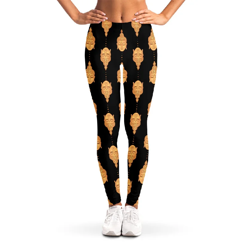 Overstock Sale Buddha Pattern Print Women's Leggings