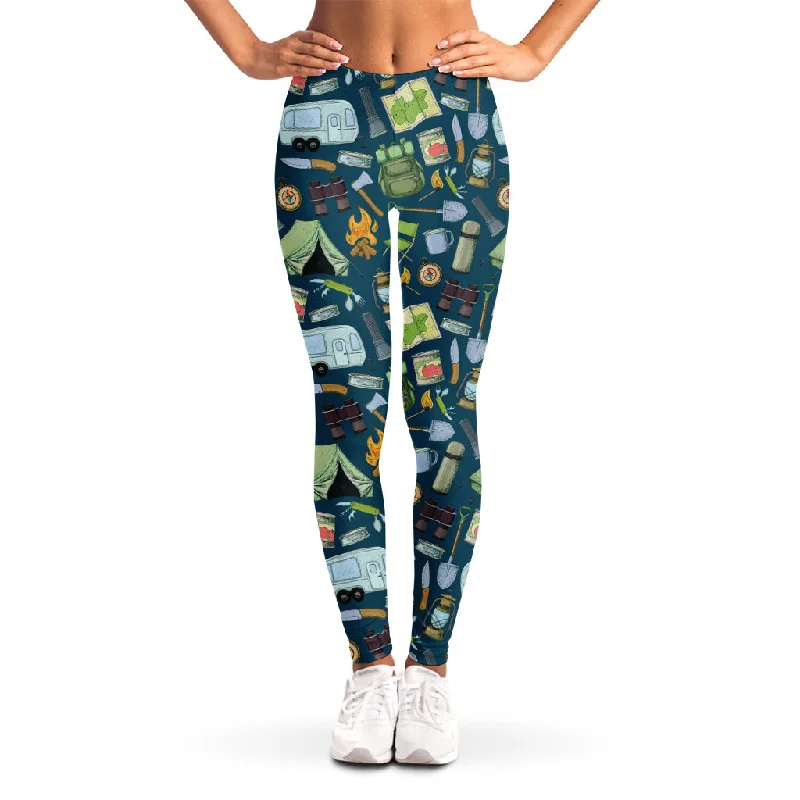 Lowest Price Camping Equipment Pattern Print Women's Leggings