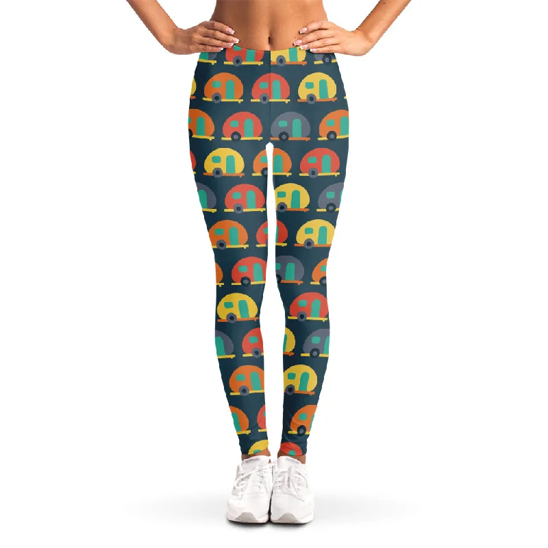 Deal Dash Camping Van Pattern Print Women's Leggings