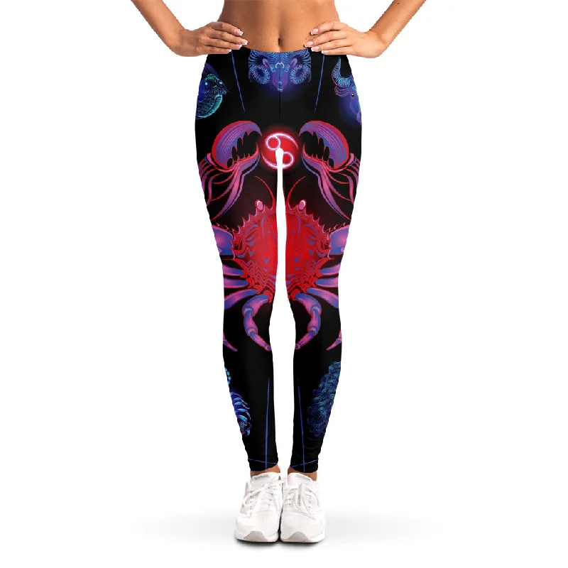 Act Fast Cancer And Astrological Signs Print Women's Leggings