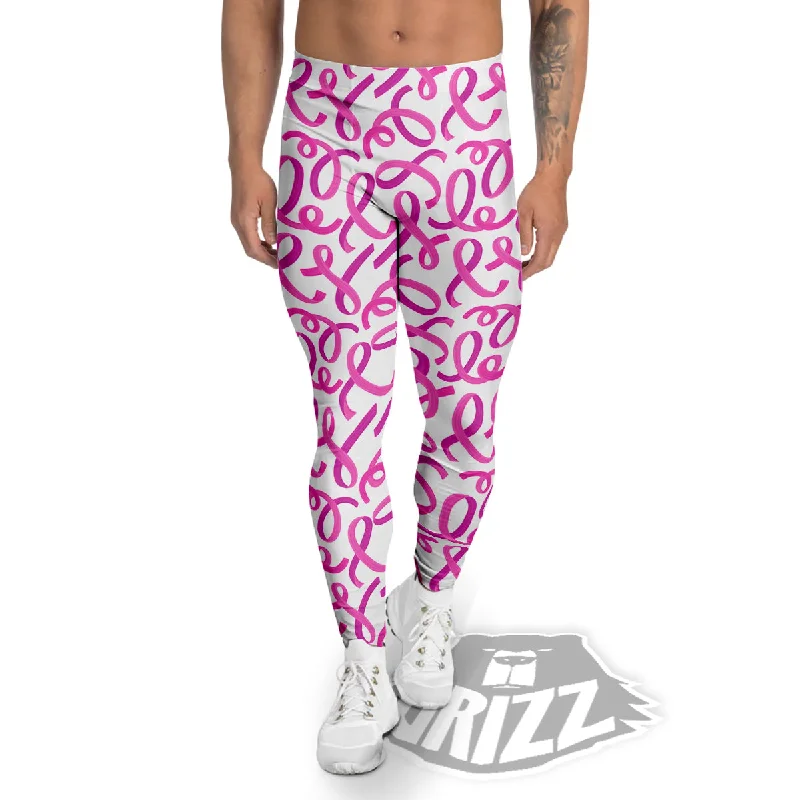 The Best Prices Cancer Awareness Print Pattern Men's Leggings