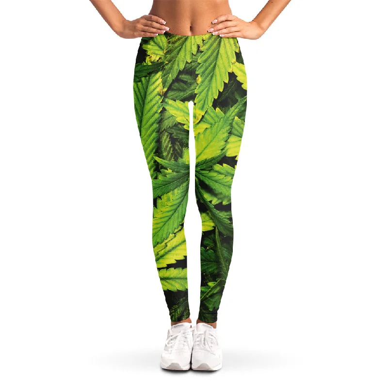 Super Sale Cannabis Print Women's Leggings