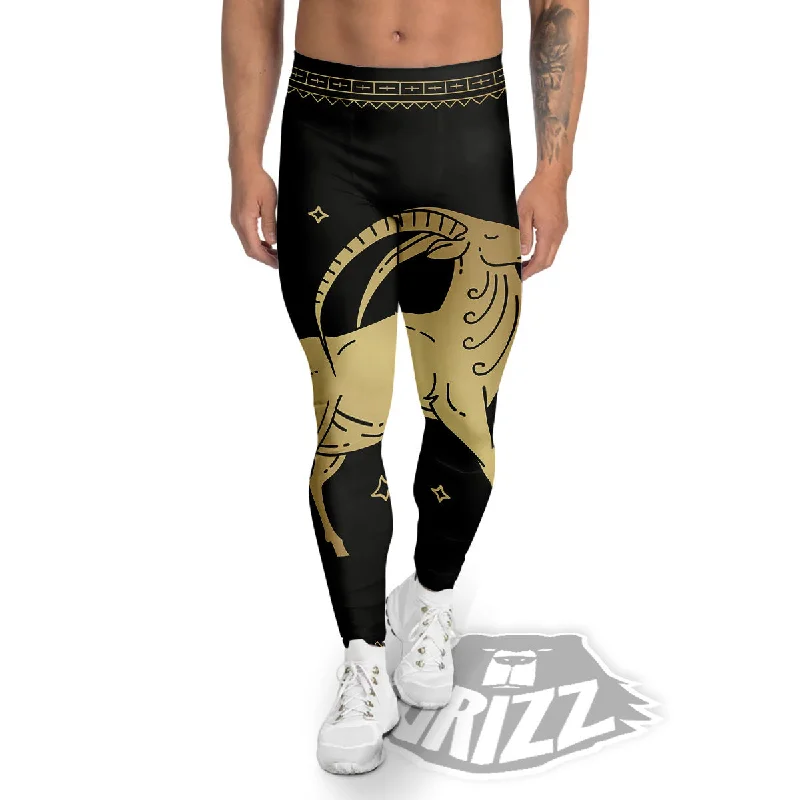 Steals and Deals Capricorn Sign Astrological Print Men's Leggings