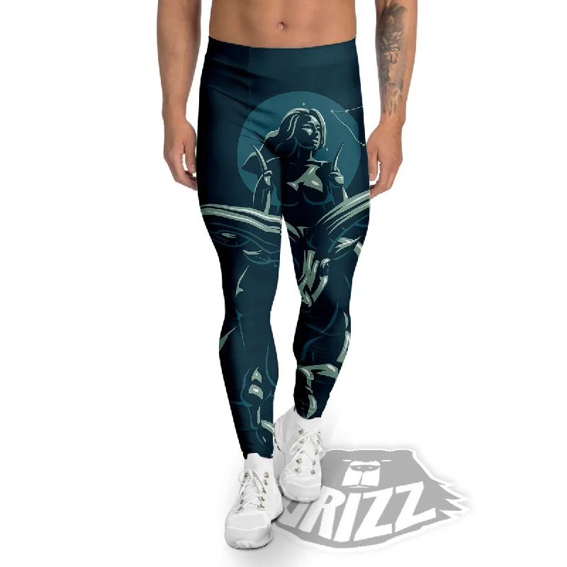 Shop and Save Capricorn Sign Astrology Print Men's Leggings