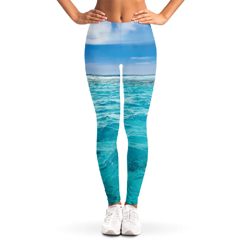 Price Rollback Caribbean Ocean Print Women's Leggings