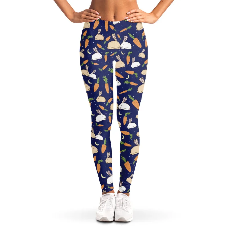 Overstock Carrot And Rabbit Pattern Print Women's Leggings