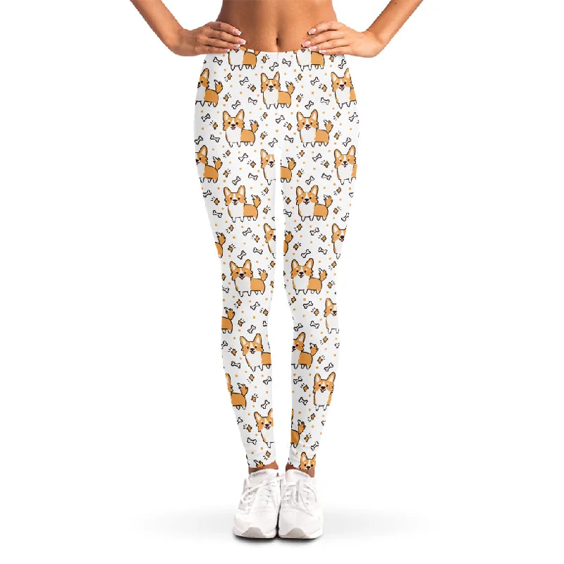Bargain Prices Cartoon Corgi Pattern Print Women's Leggings