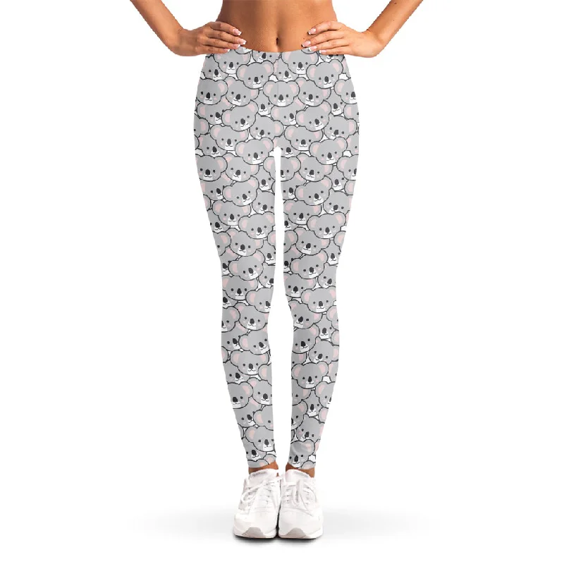 Price Slash Cartoon Koala Pattern Print Women's Leggings