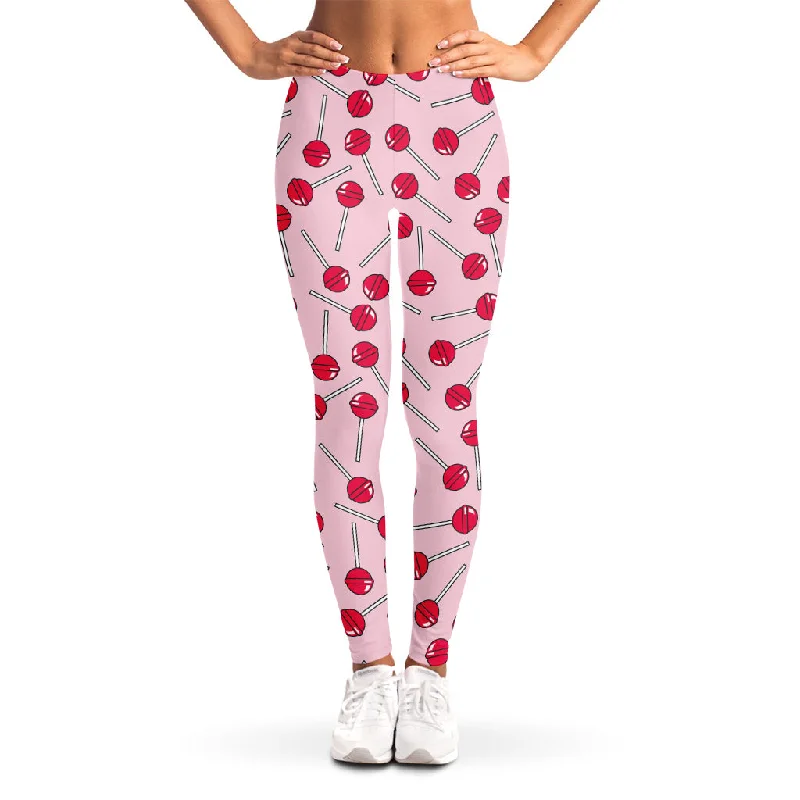 While Supplies Last Cartoon Lollipop Pattern Print Women's Leggings