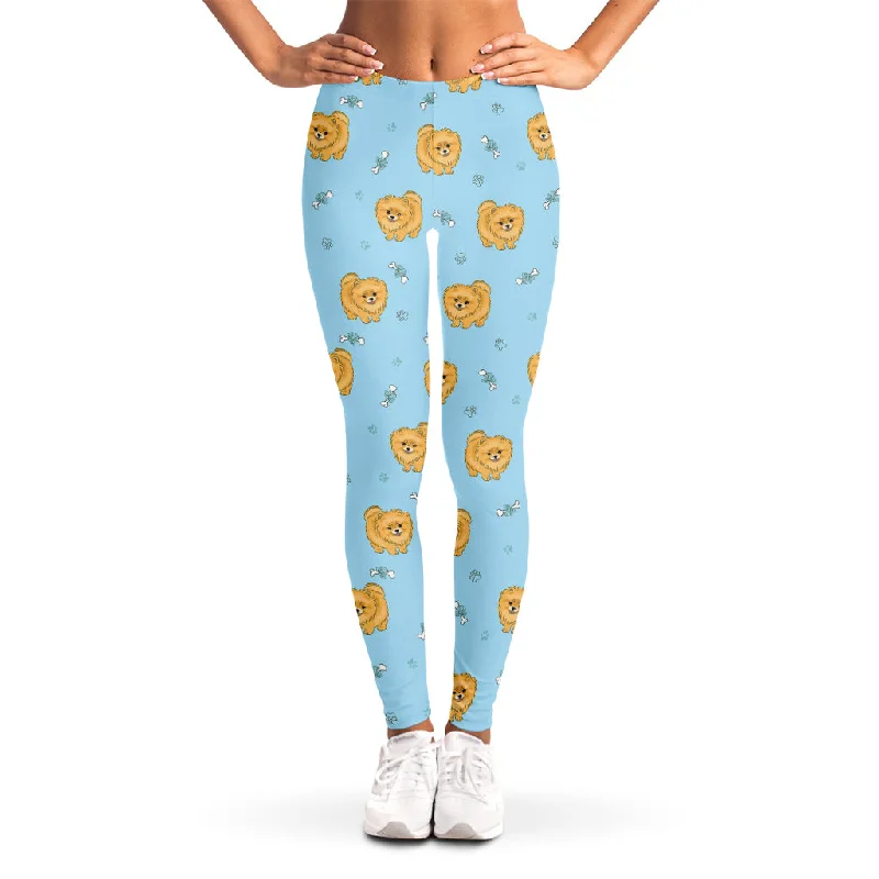 Doorbuster Deal Cartoon Pomeranian Pattern Print Women's Leggings