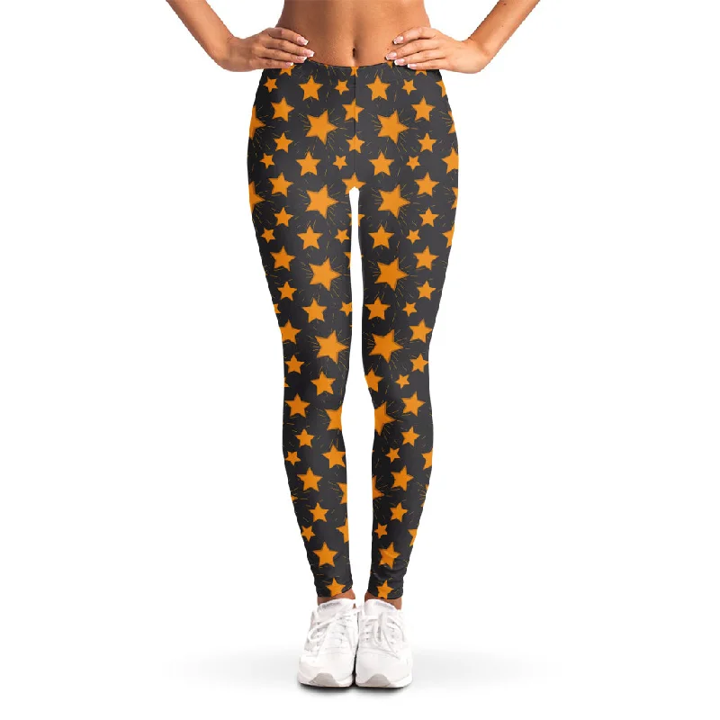 Super Bargain Cartoon Star Pattern Print Women's Leggings