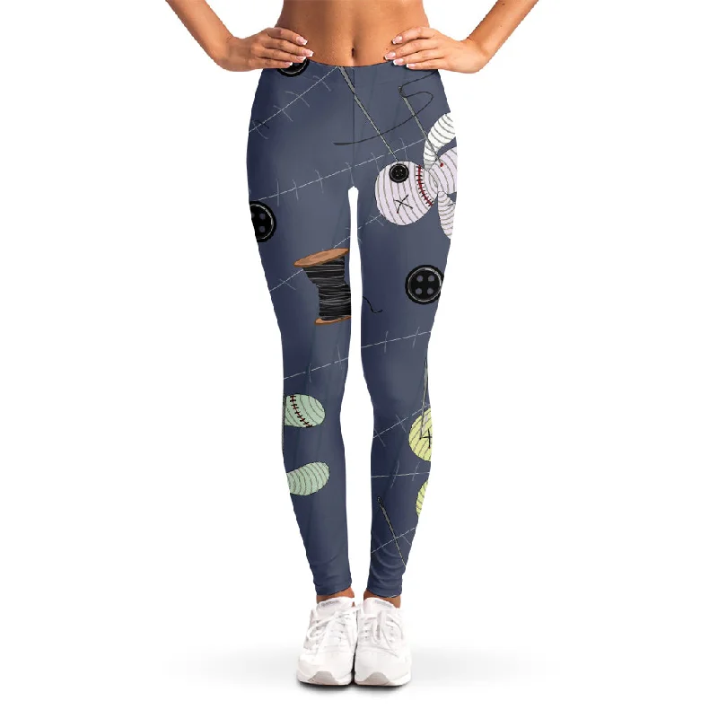 Super Sale Cartoon Voodoo Doll Print Women's Leggings