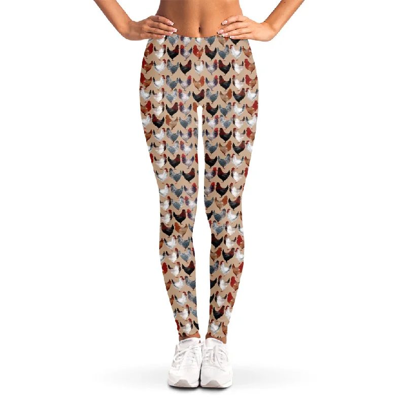 Big Discounts Chicken Painting Pattern Print Women's Leggings